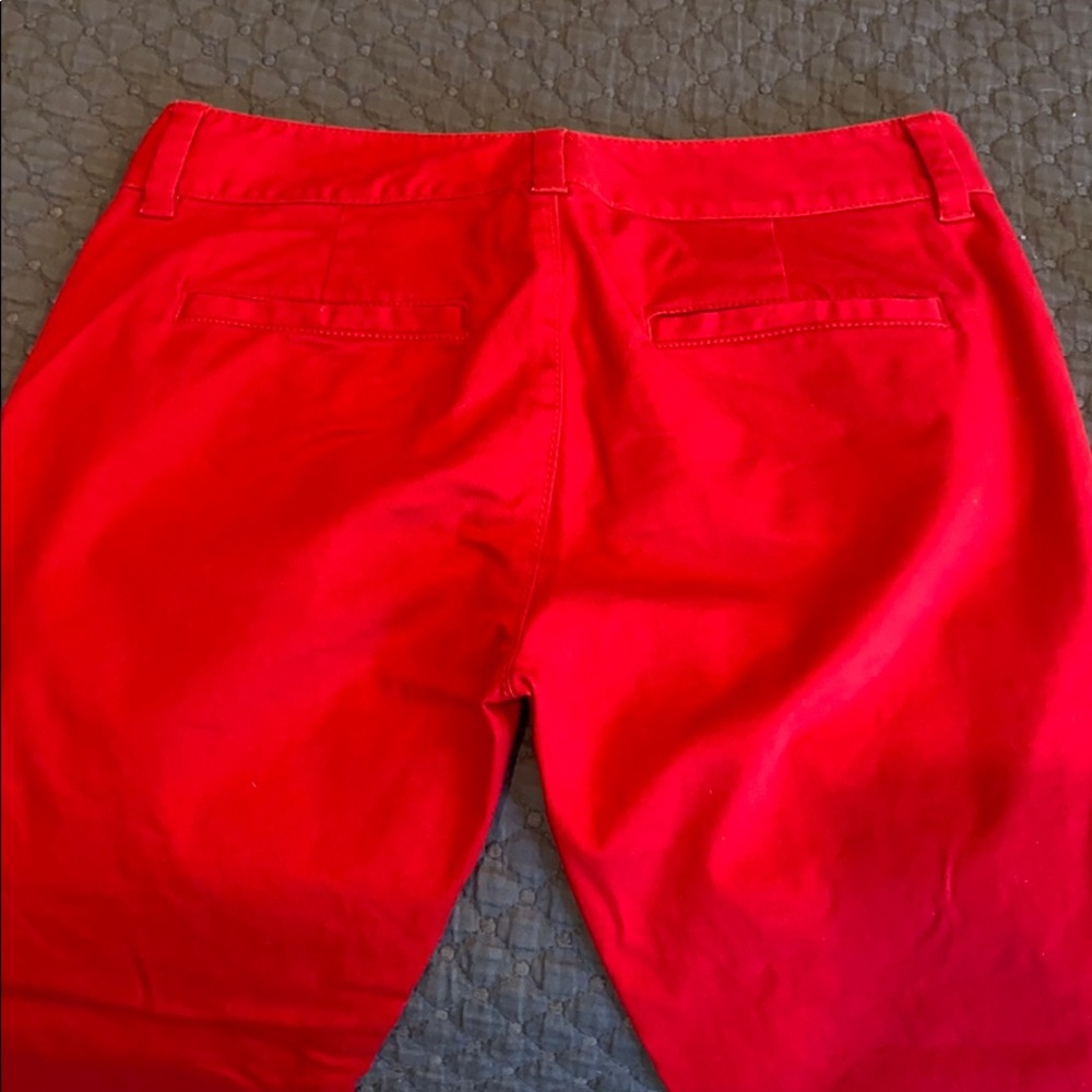 LOFT Red Cropped Pants - Picture 2 of 4